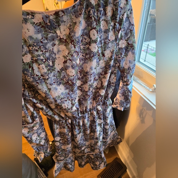 Floral Ruffle Mini Wrap Dress - XS - Picture 10 of 11